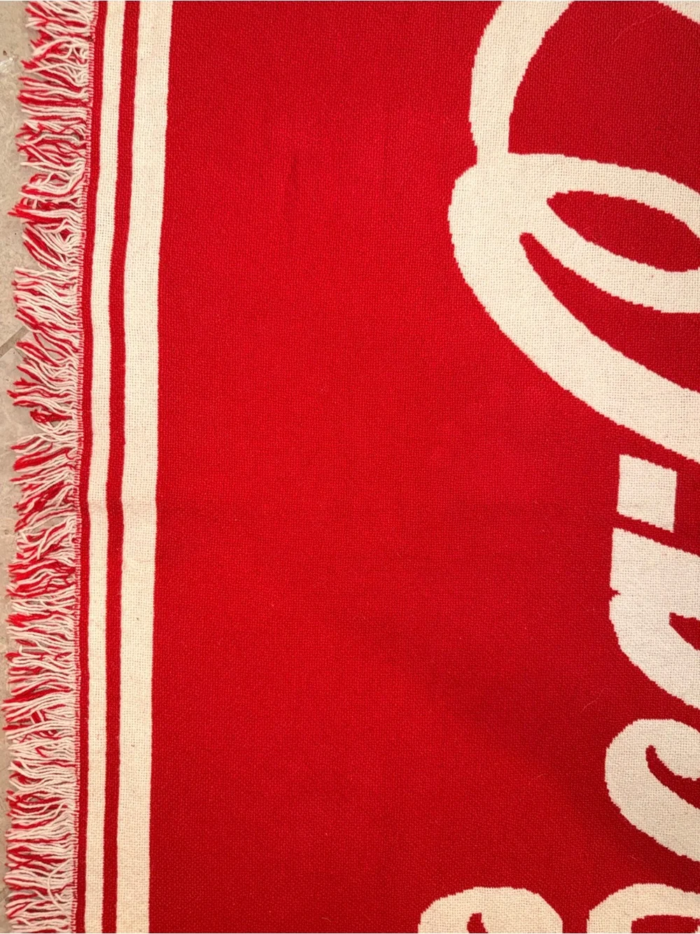 2 Coca-Cola Festive Red and White Holiday Throw Blanket 90s Two Color Ways